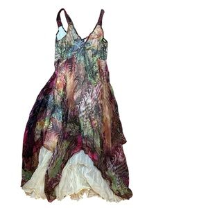 Vintage clotheshead Colorful Sleeveless Dress fairy boho style